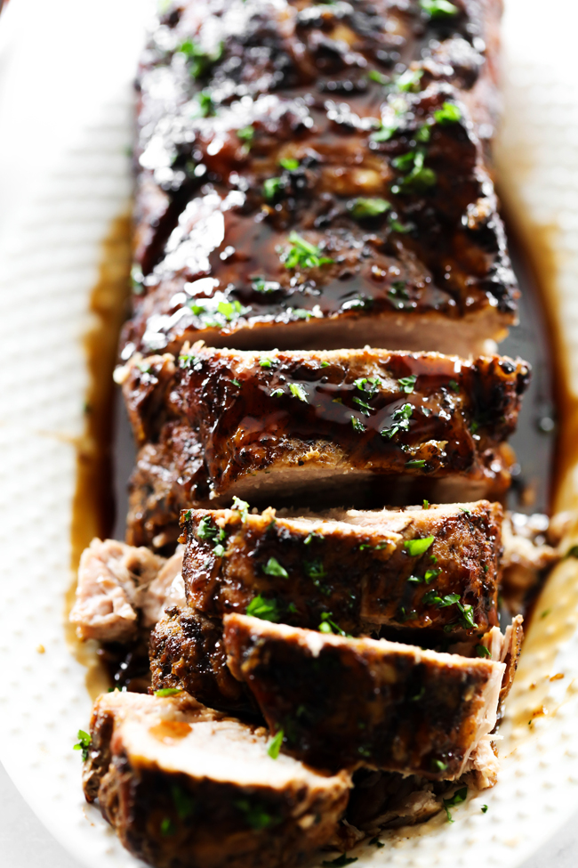 This Slow Cooker Balsamic Glazed Pork Tenderloin is out of this world! The glaze will be one of the best things you ever eat! This recipe tastes like something you would order at a fancy restaurant. It is definitely a new family favorite.