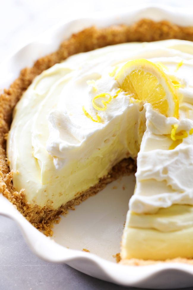This Lemon Cream Pie has the perfect hint of lemon for a light refreshing taste that is balanced by a creamy silky base. It has a vanilla wafer crust that is a delightful compliment. This pie is adored by all who try it!