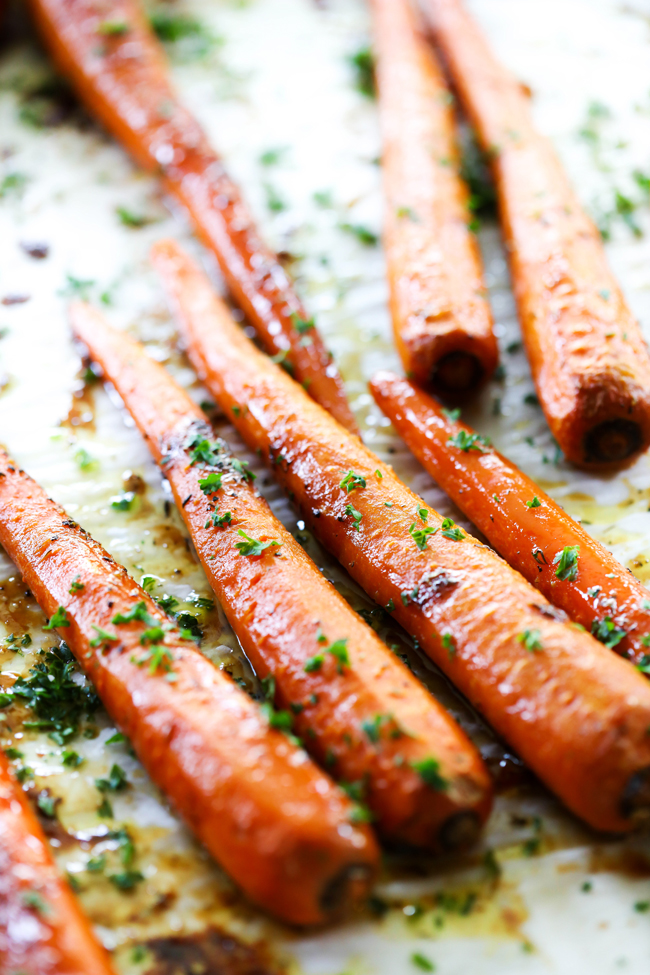 These Roasted Brown Sugar Carrots are spectacular! If you are on the hunt for an easy and tasty vegetable side dish, this one is a winner! A sweet and garlic flavor combine for one mouthwatering recipe!