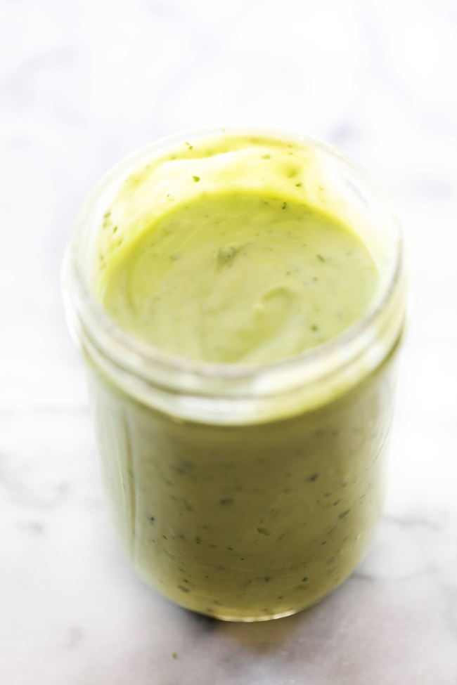 This Avocado Dressing is a delicious recipe perfect for topping a salad or tacos. It is super simple and made from tasty ingredients that all combine to give a delicious and fresh flavor.