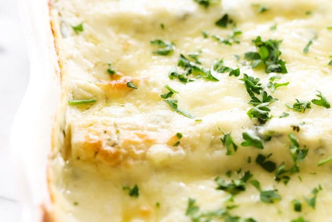 Chicken Blanco Enchiladas