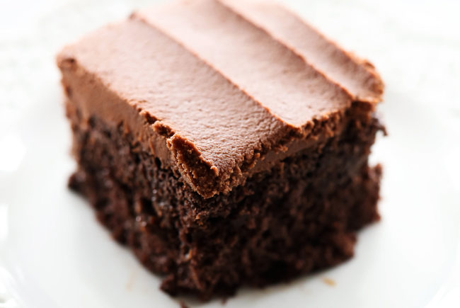 Rich Dense Chocolate Poke Cake