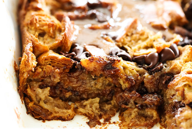 Chocolate Croissant Bread Pudding