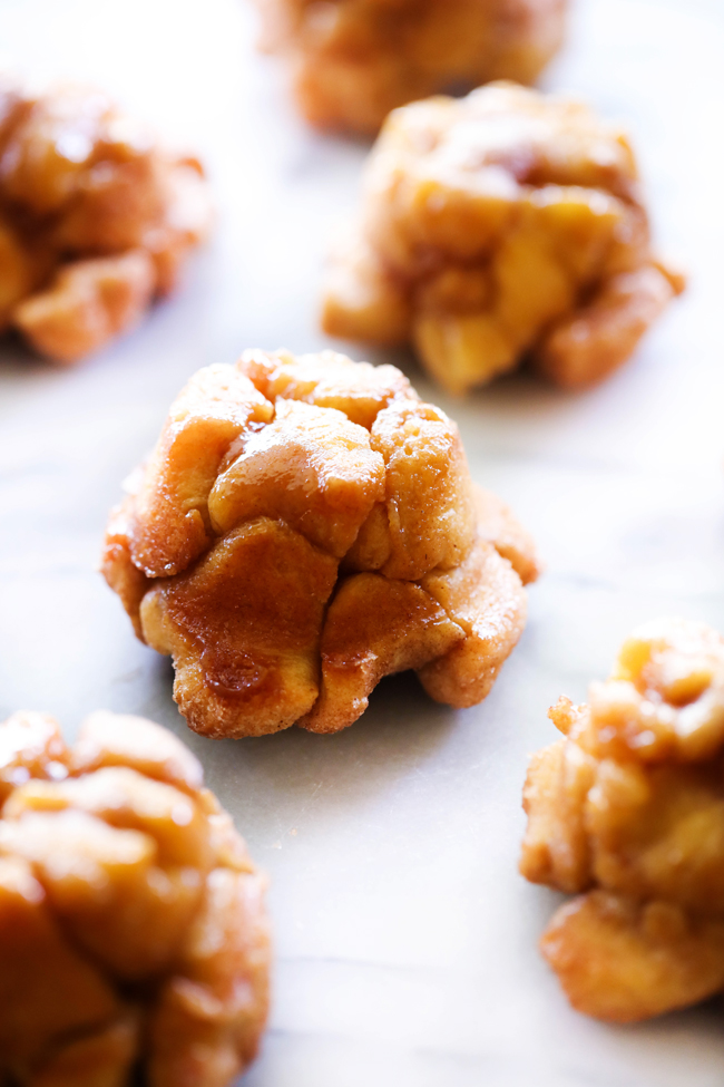 Monkey Bread Muffins displayed on a marble slab.