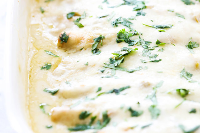 White Chicken Enchiladas